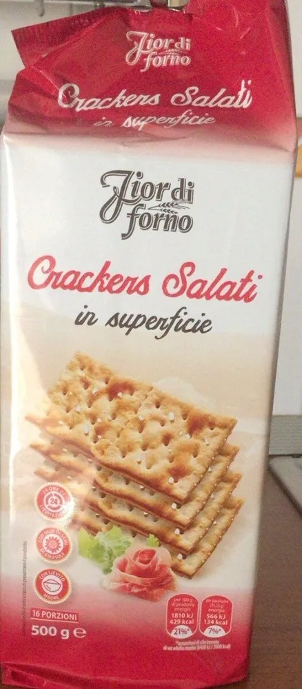 Crackers salati in superficie