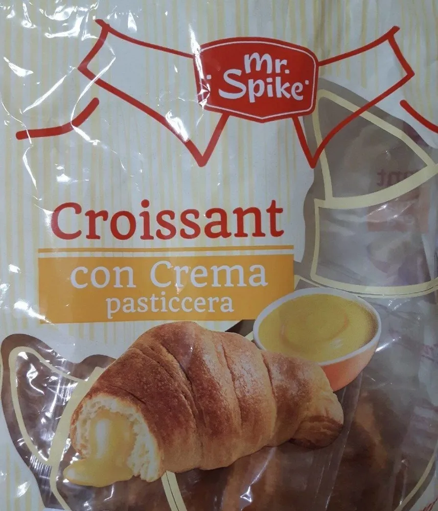 Croissant con crema pasticcera