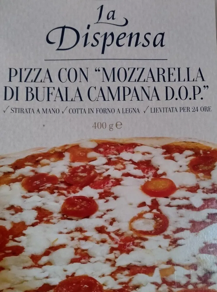 Pizza con mozzarella di bufala campana DOP