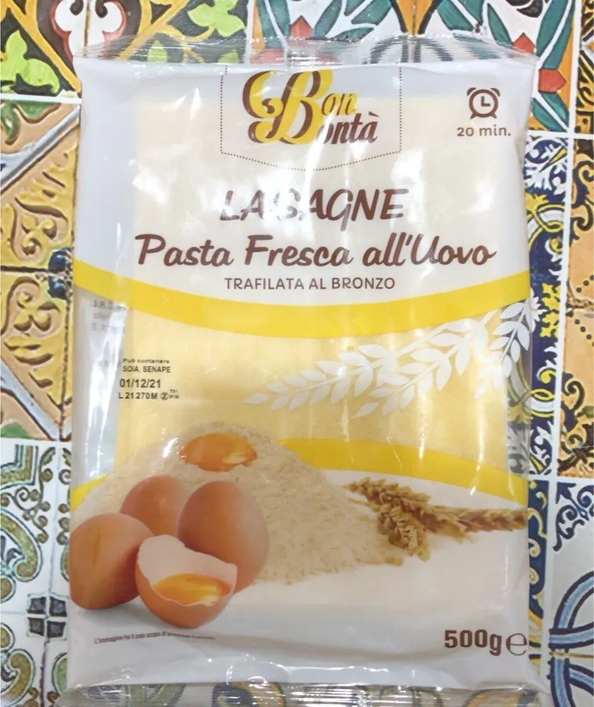 Lasagne pasta fresca all’uovo trafilata al bronzo