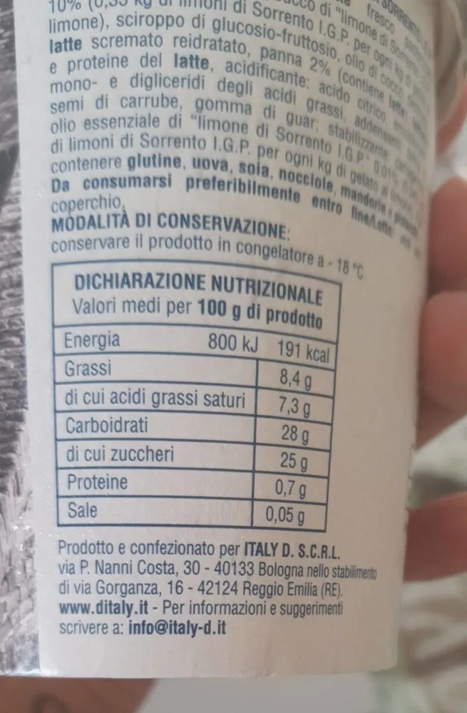 Sorbetto al limone