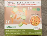 Fusilli di lenticchie rosse alla crema di zucchine bio