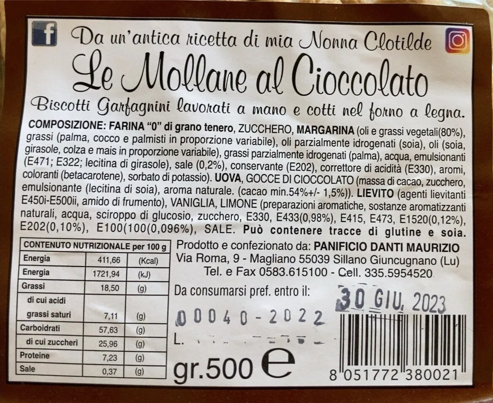 Le Mollane al Cioccolato