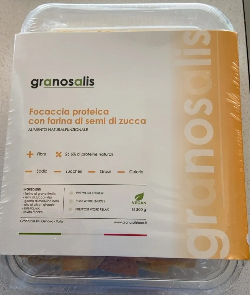 Focaccia proteica con farina di semi di zucca