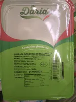 Burrata con perle di mozzarella