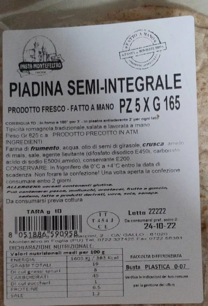 Piadina Semi-integrale