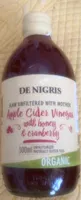 Vinagre sidra de manzana con miel y arandano