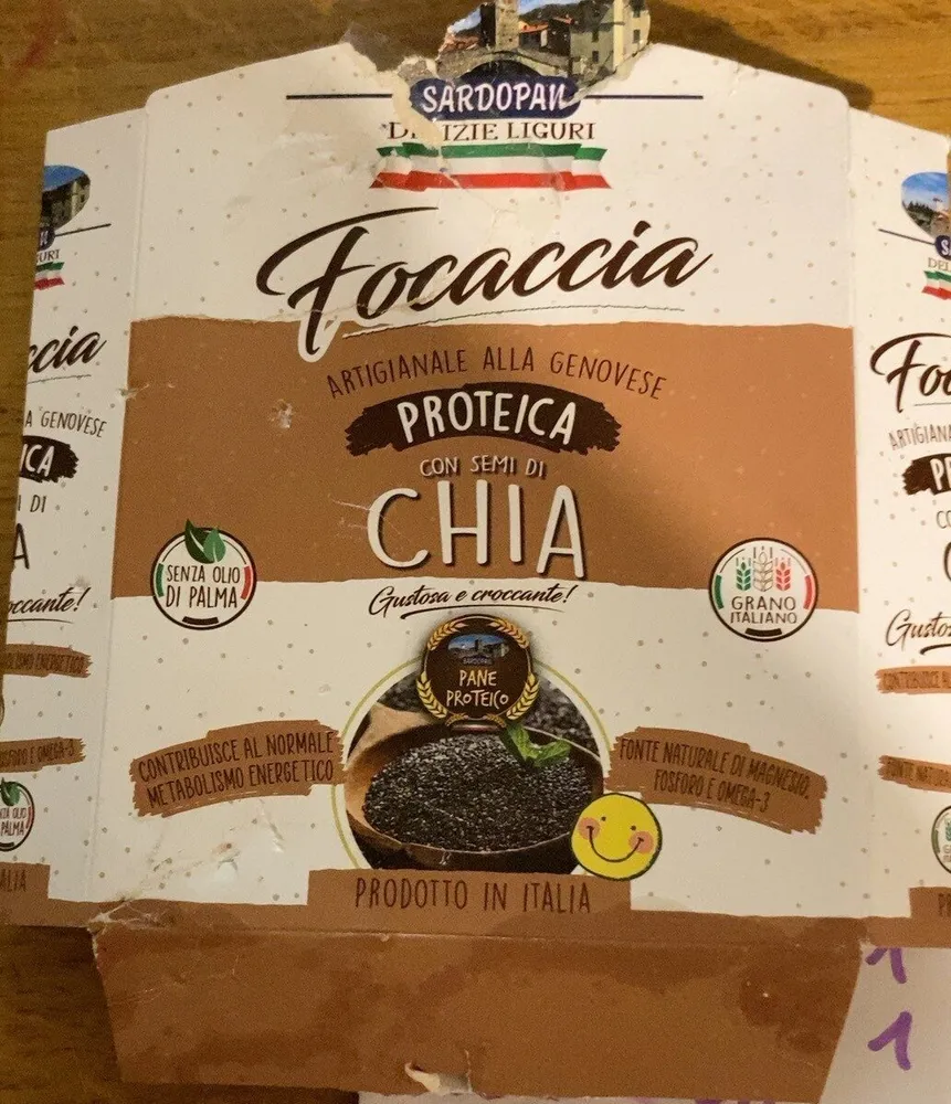Focaccia alla genovese con semi di chia