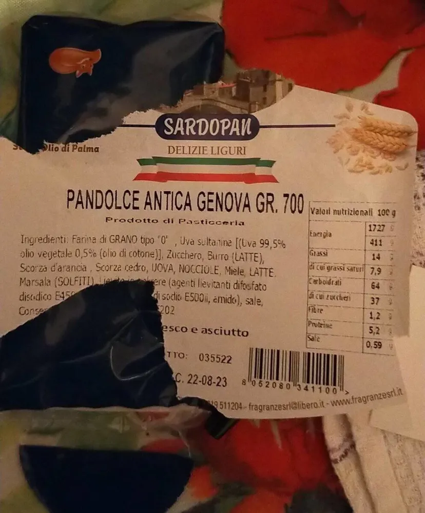 Pandolce antica Genova gr 700