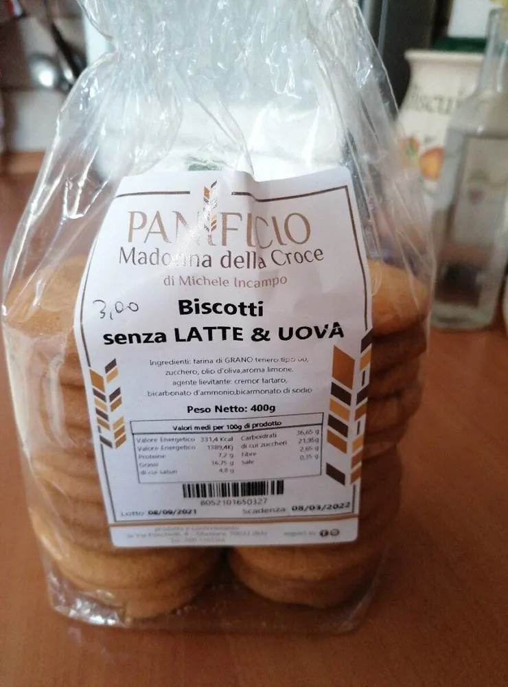Biscotti senza latte e uova