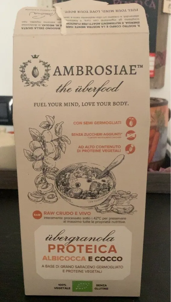 übergranola proteica albicocca e cocco
