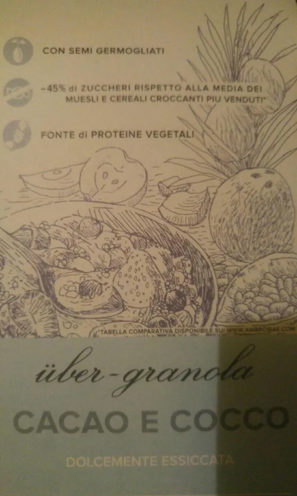 Uber granola cacao e cocco