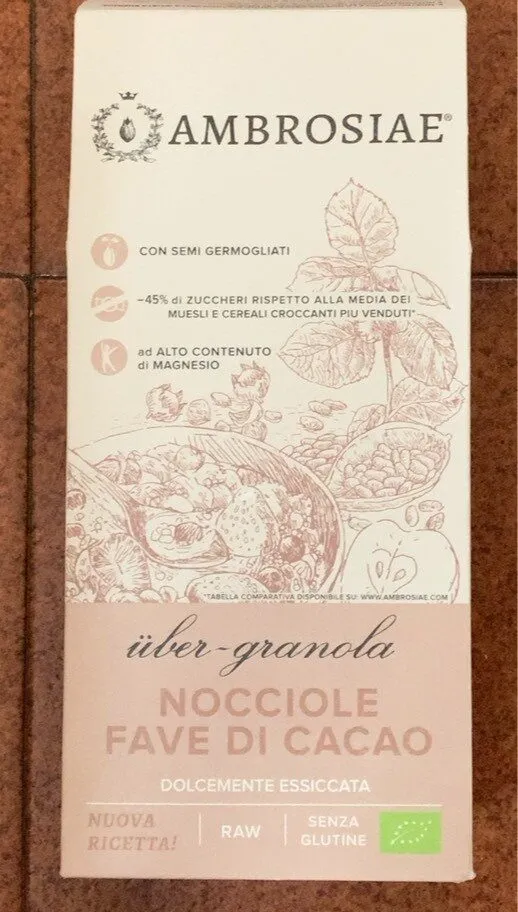 über-granola nocciole fave di cacao