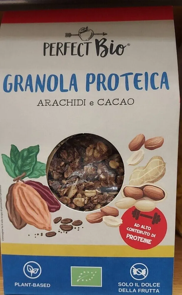Granola proteica arachidi e cacao