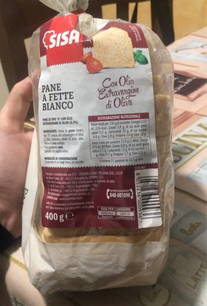 Pane a fette bianco