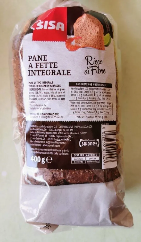 Pane a fette integrale