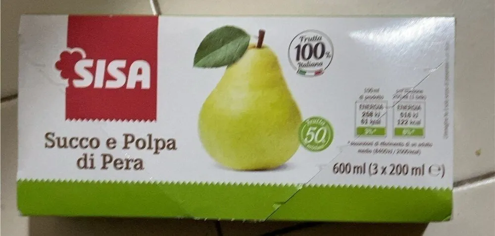 Succo di polpa e pera