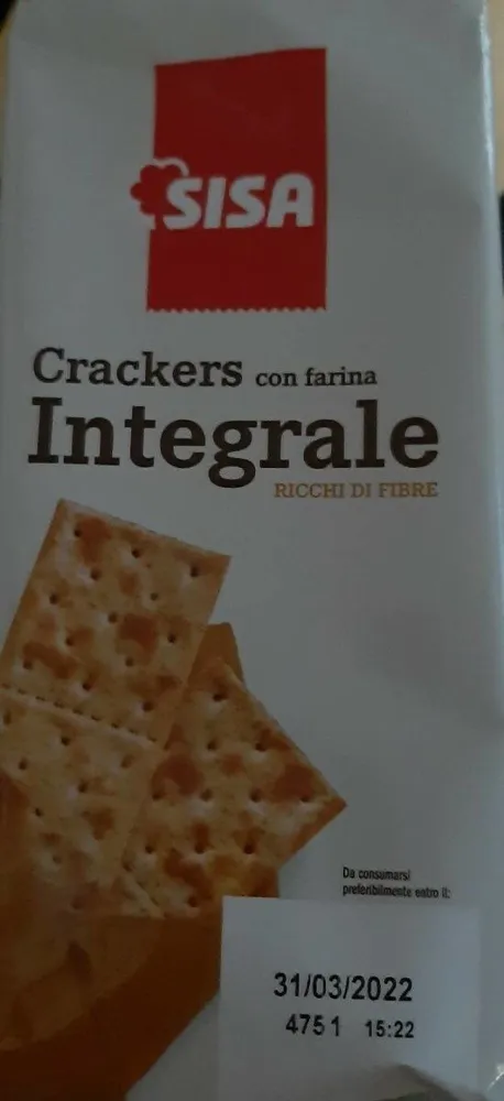 Crackers con farina integrale