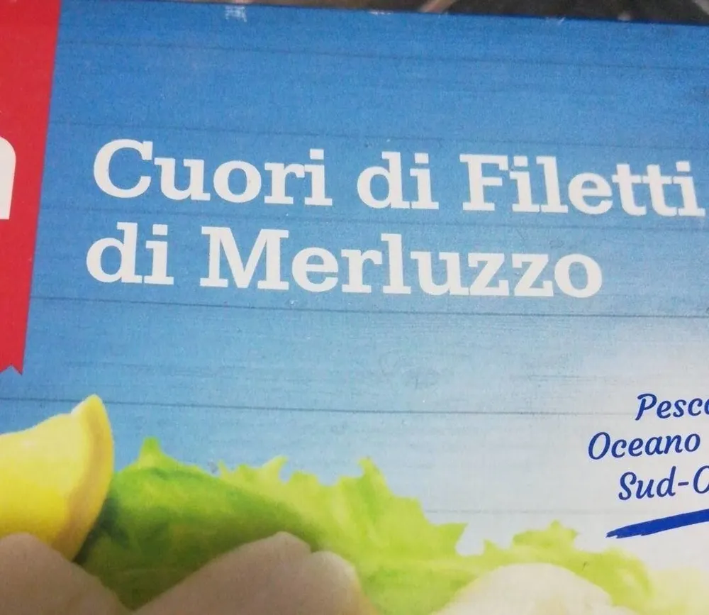 Cuori di filetti di merluzzo
