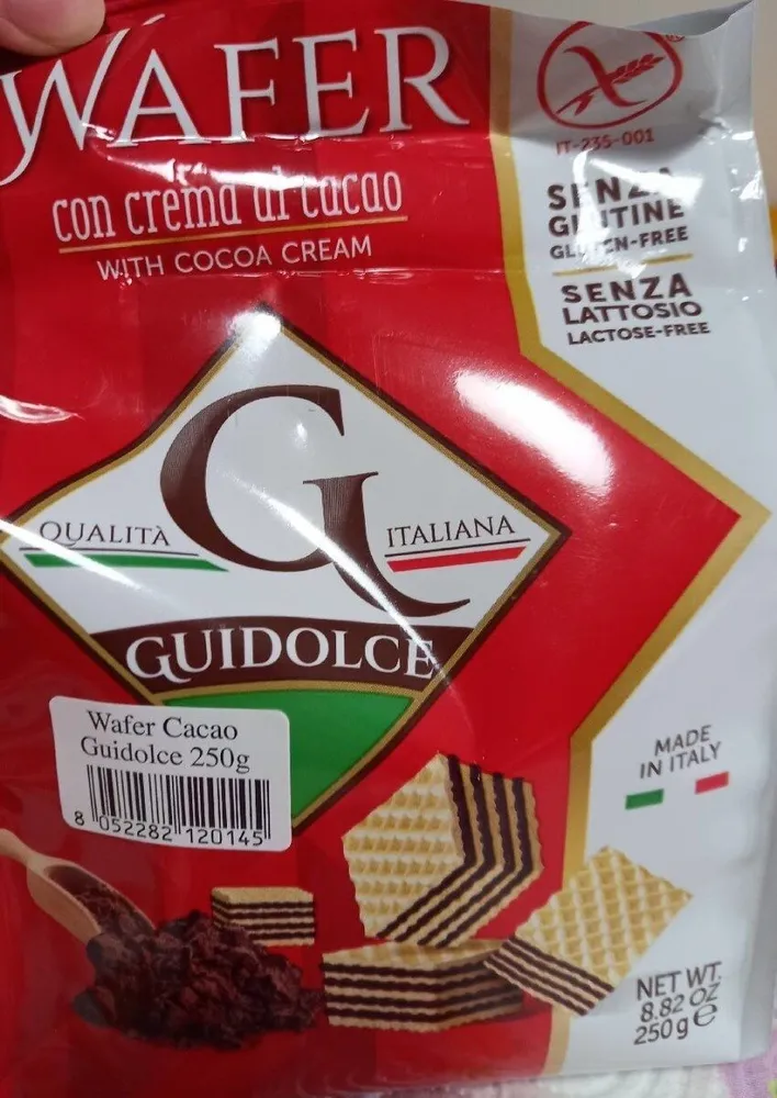 Wafer con crema al cacao