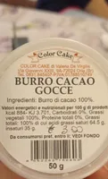 Burro cacao gocce