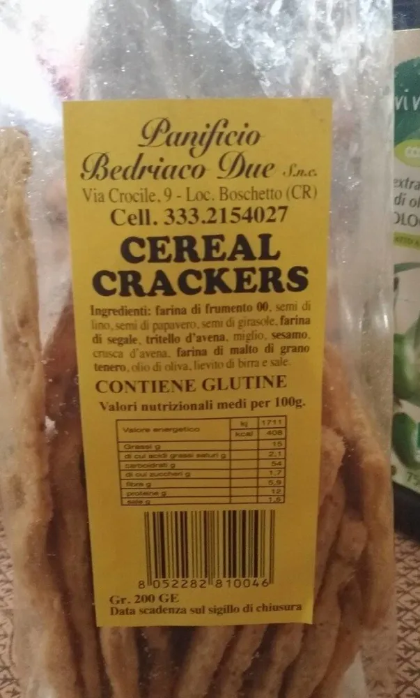 Cereal crackers