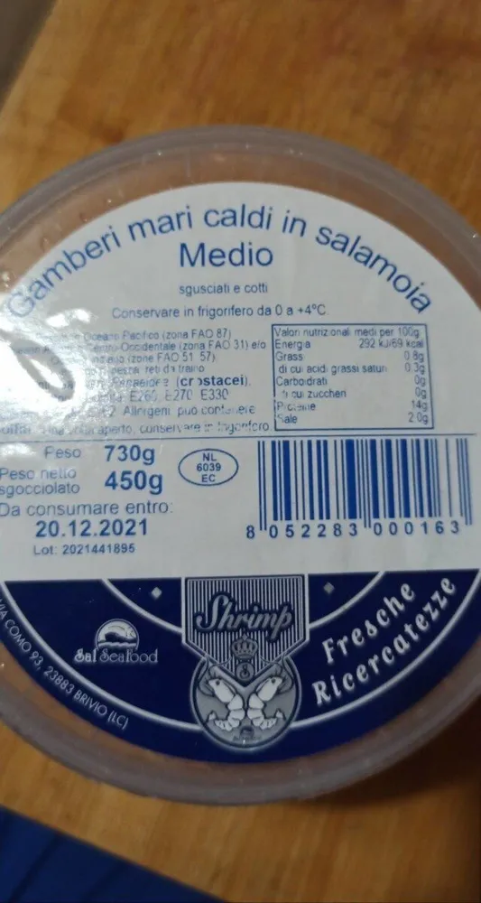Gamberi in salamoia