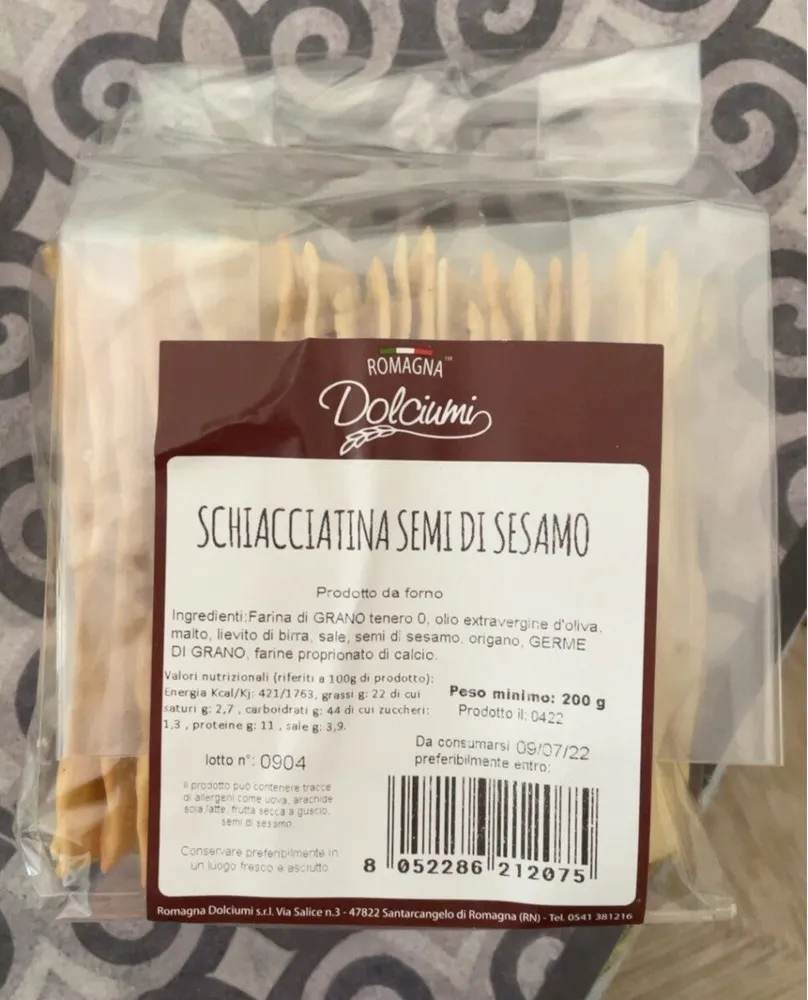 Schiacciatina semi di sesamo