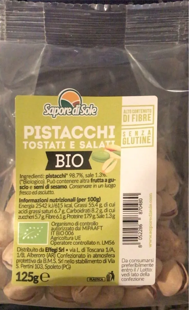 Pistacchi tostati salati