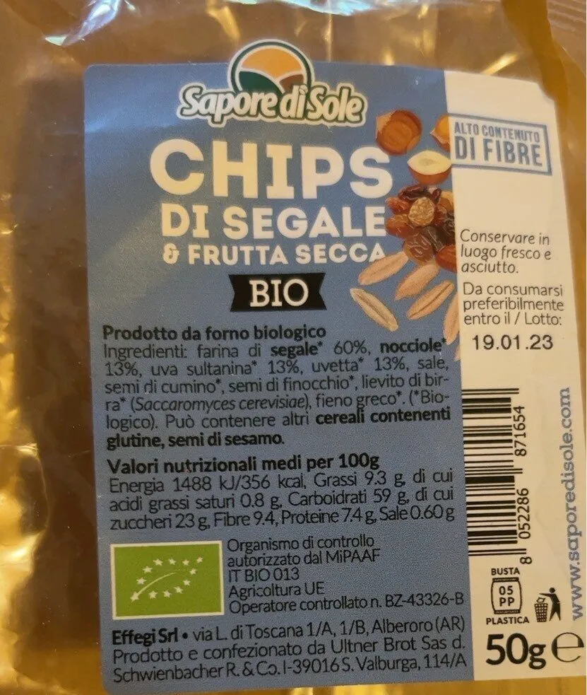 Chips di Segale & Frutta Secca