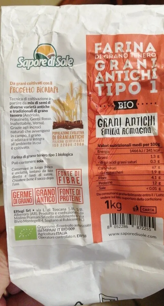 Farina di grano tenero grani antichi tipo 1