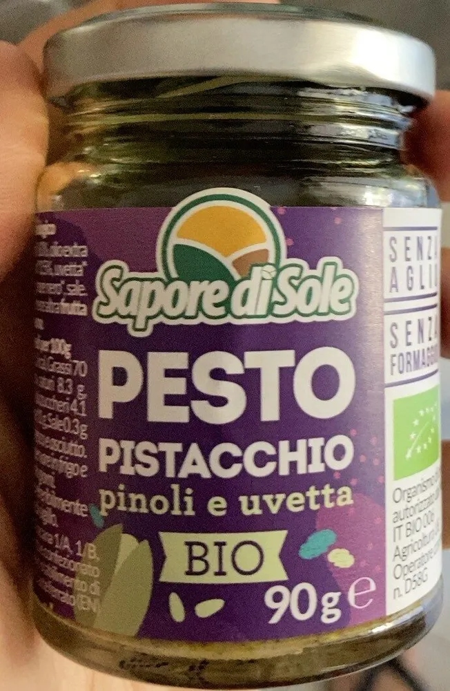 pesto pistacchio pinoli e uvetta