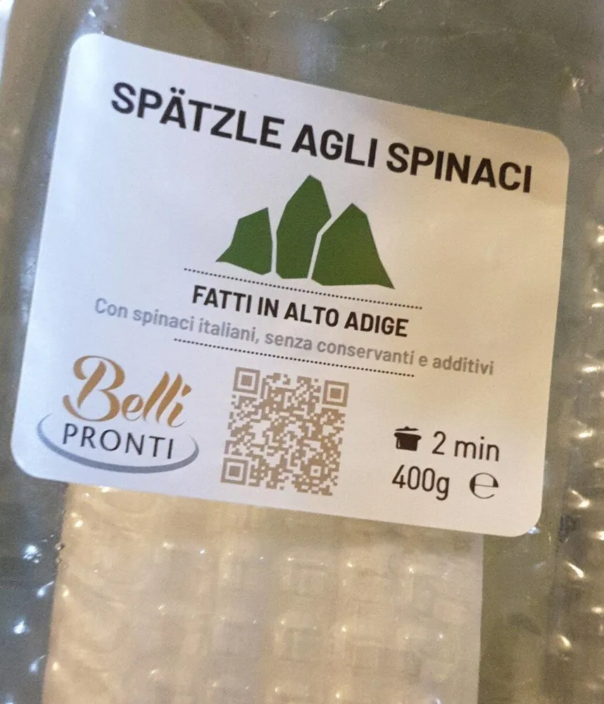 Spatzle agli spinaci