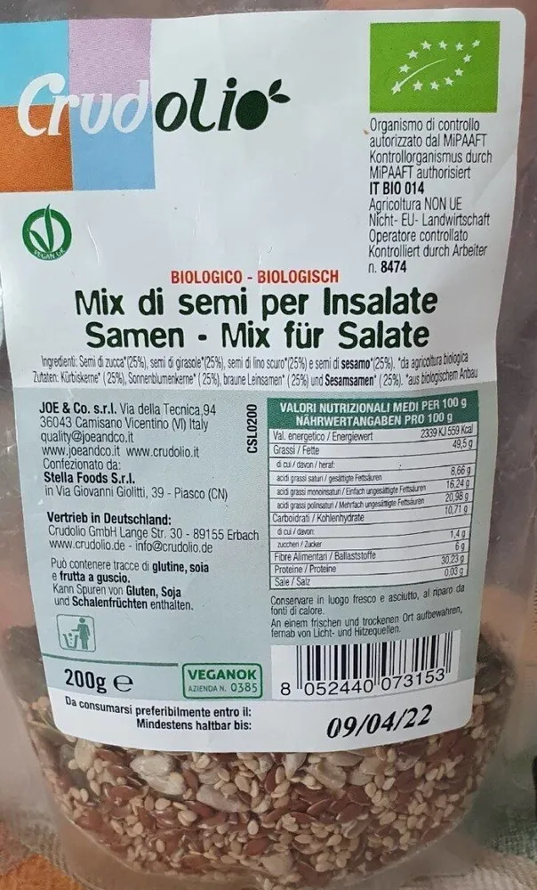 Mix di semi per insalate