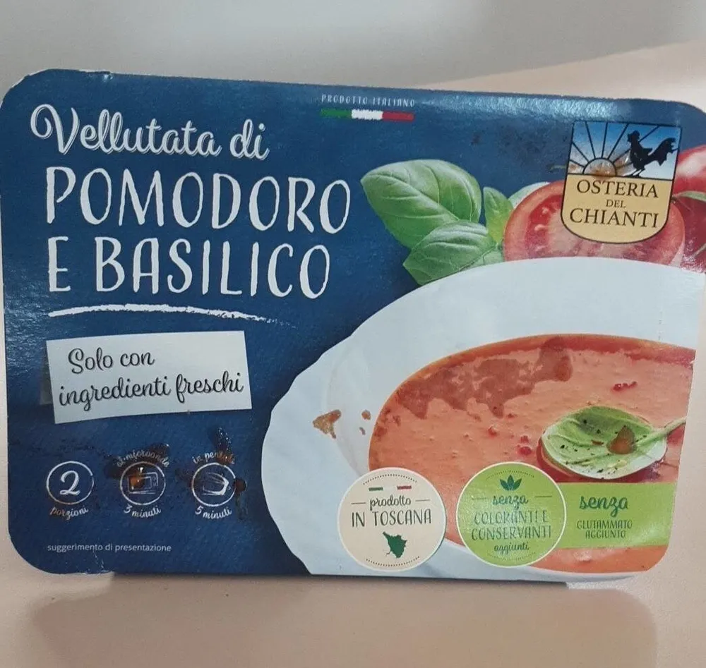 Vellutata pomodoro e basilico