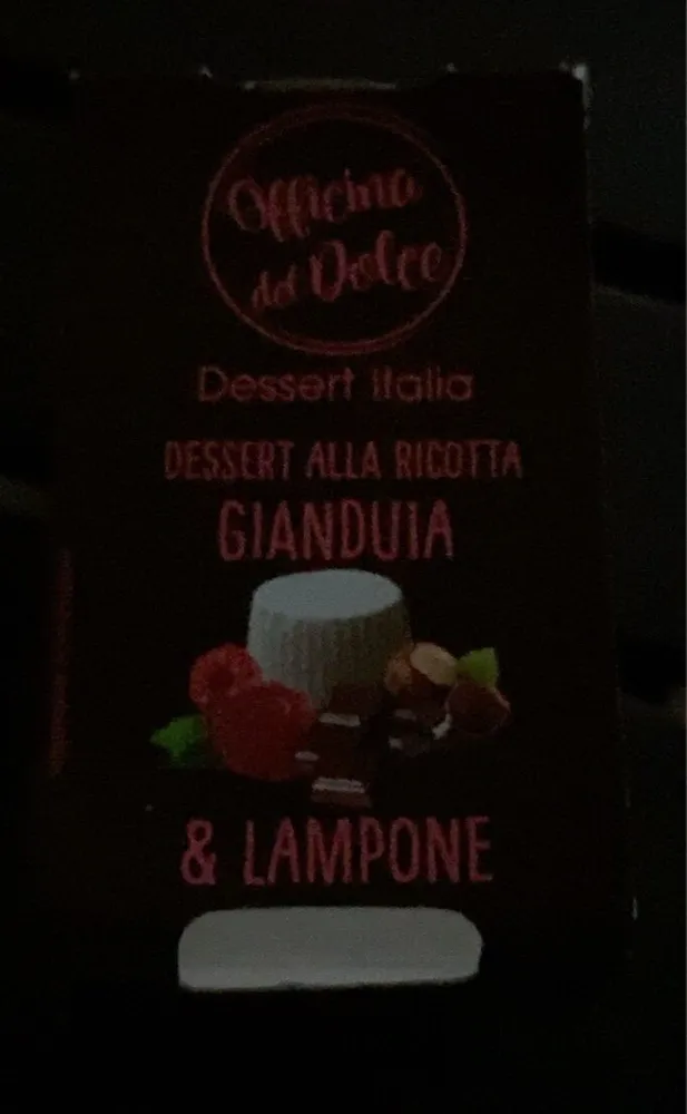 Dessert alla ricotta gianduia e lampone