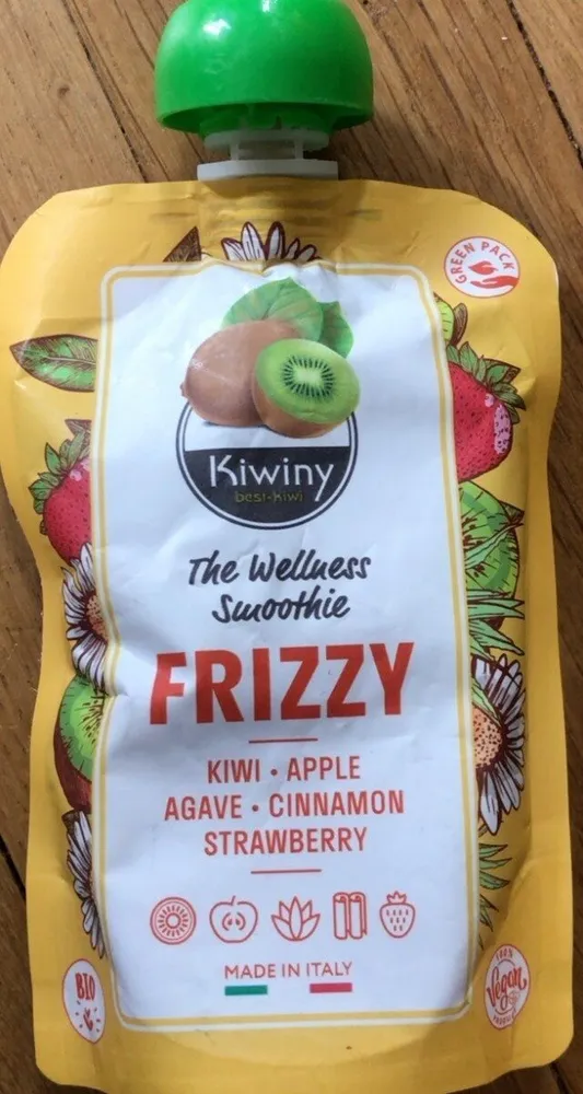 Frizzy smoothie - Kiwi Apple Agave Cinnamon Strawberry