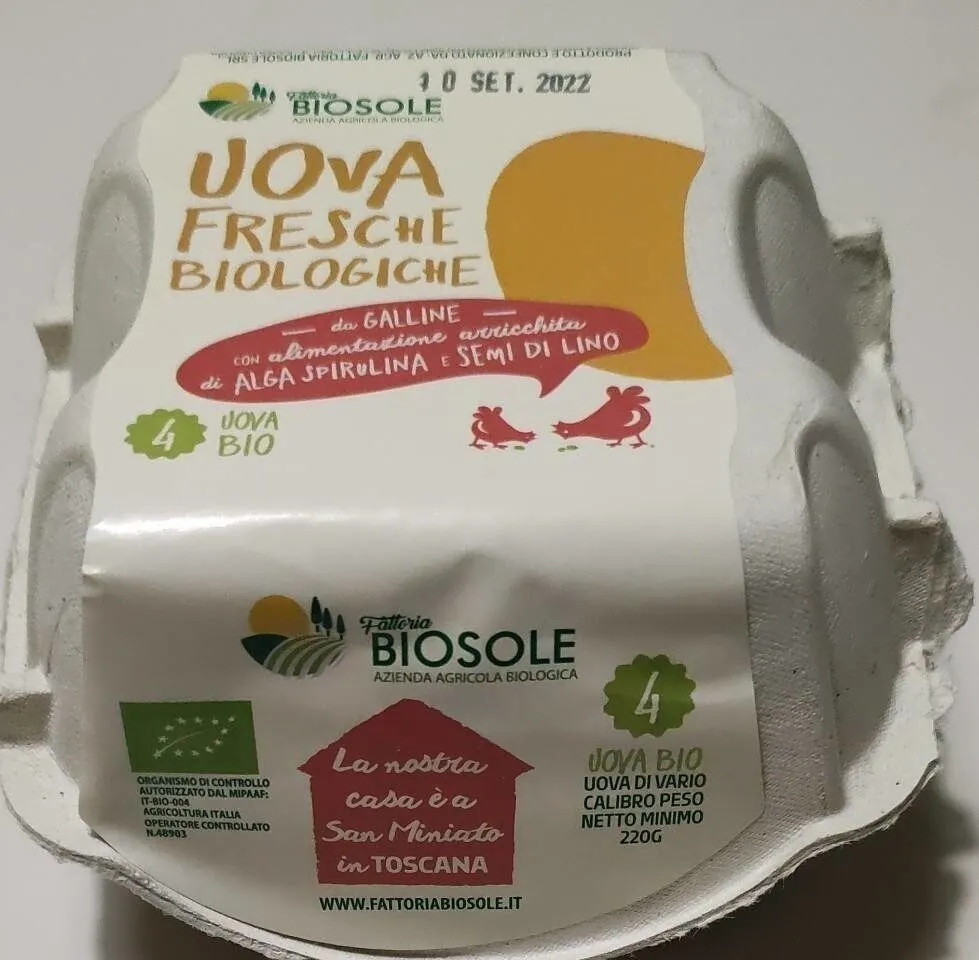 Uova fresche biologiche