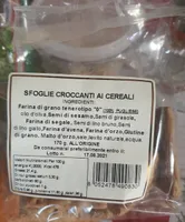 Sfoglie croccanti ai cereali