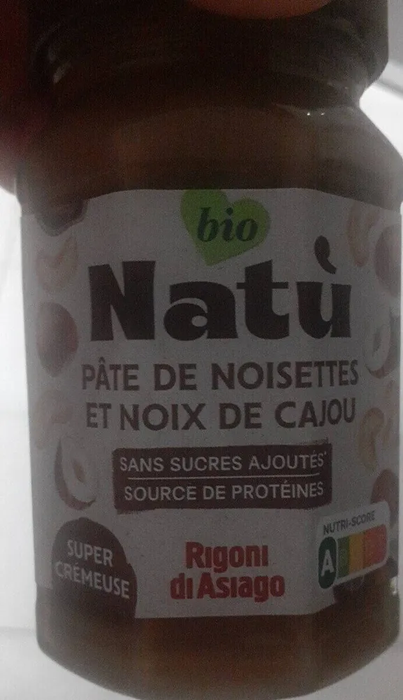 Purée de noisettes et noix de cajou
