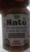 Purée de noisettes et noix de cajou
