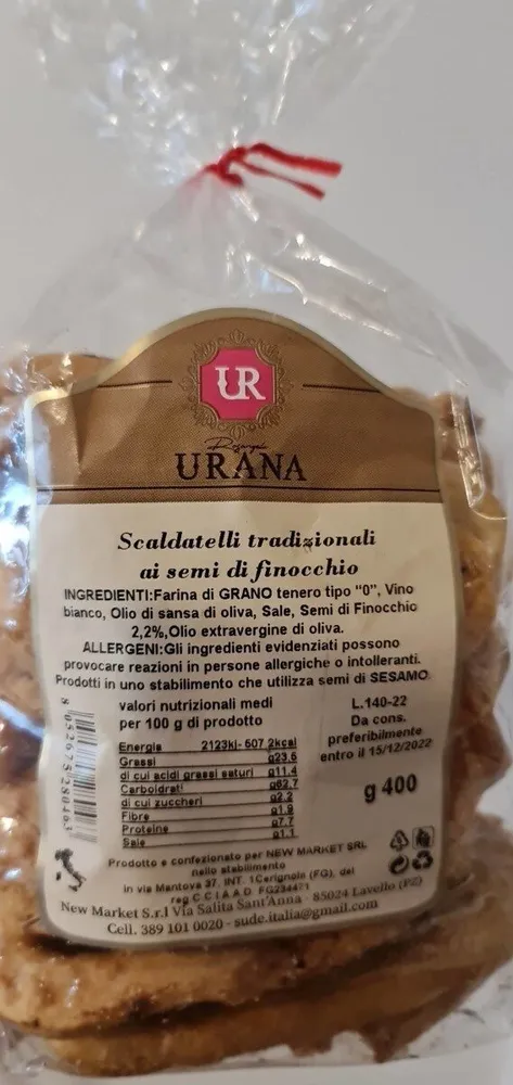 Scaldatelli tradizionali ai semi di finocchio