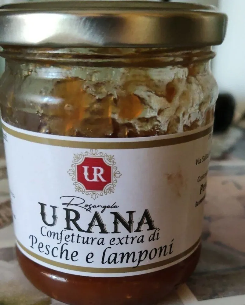 Confettura extra di pesche e lamponi