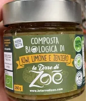 Composta biologica di kiwi, limone e zenzero