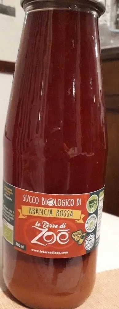 Succo biologico di arancia rossa