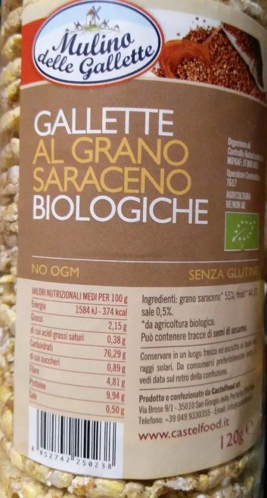 Gallette al grano saraceno