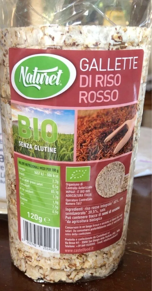 Gallette di riso rosso