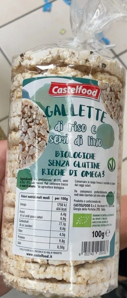 galette di riso e semi di lino