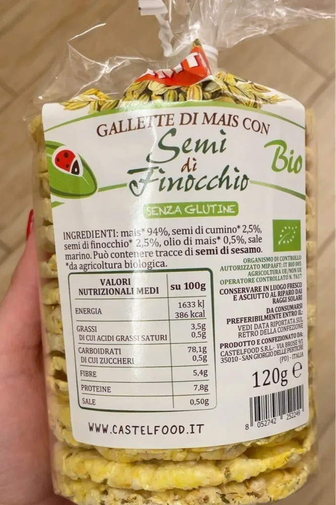 Semi di finocchio Bio senza glutine