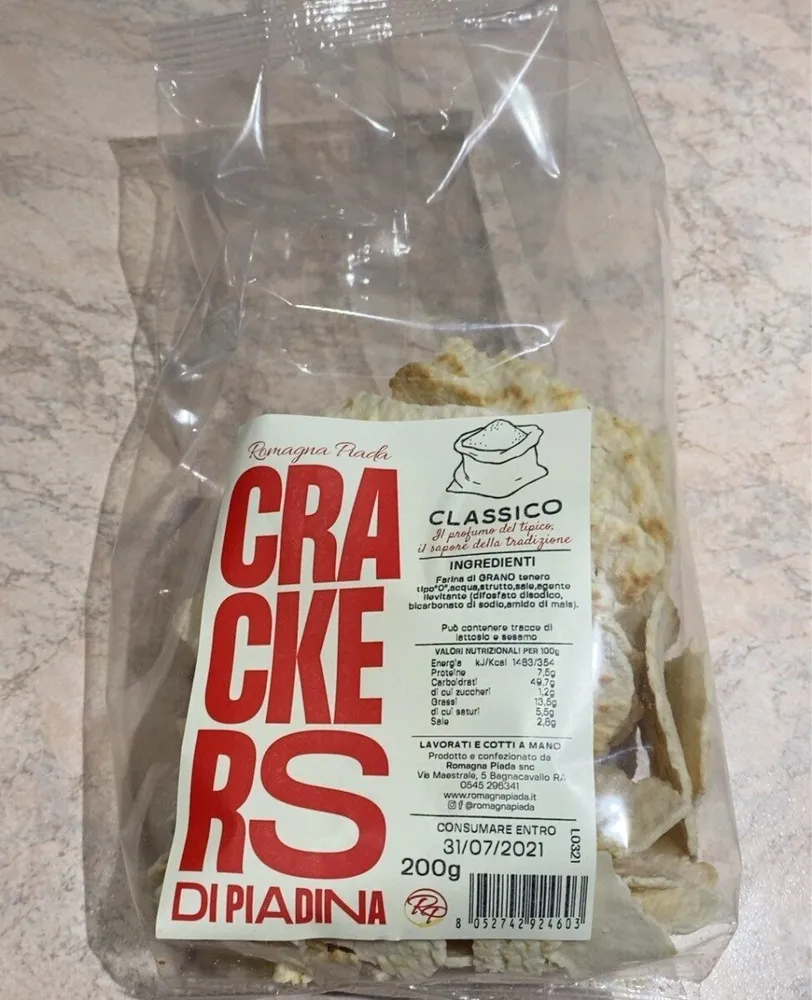 Crackers di piadina